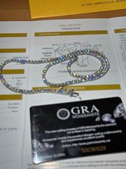 Tennis Necklace Λαιμού Moissanite Vvs1 Diamond Test Pass High Quality
