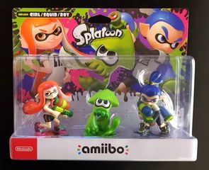 Nintendo Amiibo Splatoon Inkling Girl Squid Boy Triple Pack 3 Figures / Video Games and Consoles
