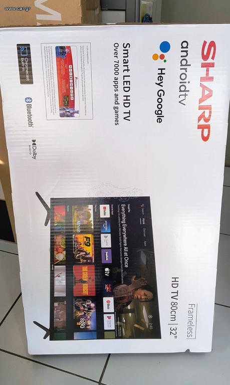 TV SHARP 32" LED, HD, Smart TV, Wi-Fi