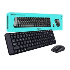 Logitech MK220 - Ασύρματο Σετ Πληκτρολόγιο & Ποντίκι USB - Αγγλικό US - Μαύρο