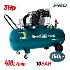 BORMANN Pro BAT5070 Αεροσυμπιεστής Επαγγελματικός με Ιμάντα 150 Lit 3Hp ( 030843 )