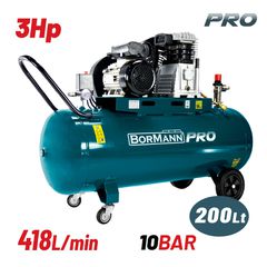 BORMANN Pro BAT5090 Αεροσυμπιεστής Επαγγελματικός με Ιμάντα 200 Lit 3Hp ( 035725 )