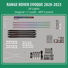 DIQ AMBIENT LR RANGE ROVER EVOQUE (L551) TRIM mod. 2018-2023 (Digital iQ Ambient Light for LAND ROVER RANGE ROVER EVOQUE L551 mod. 2018-2023 with 28 Lights)