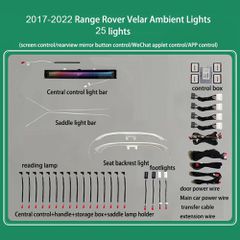 DIQ AMBIENT LR RANGE ROVER VELAR (L560) TRIM mod. 2017-2023 (Digital iQ Ambient Light for LAND ROVER RANGE ROVER VELAR (L560) mod. 2017> with 25 Lights)
