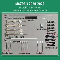 DIQ AMBIENT MAZDA 3 (BP) mod. 2019> (Digital iQ Ambient Light Mazda 3 (BP) mod. 2019> with 21 Lights)