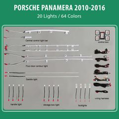 DIQ AMBIENT PORSCHE PANAMERA (G1) mod. 2010-2016 (Digital iQ Ambient Light for Porsche Panamera mod. 2010-2016 with 20 Lights)