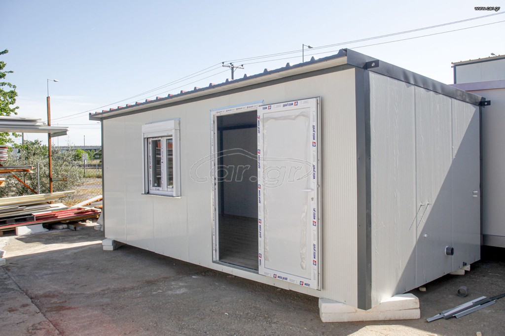 Κοντέινερ 2025 Οικίσκος Container 3x6μ Πλήρες WC/Μπάνιο, Αλουμινίου Κουφώμα
