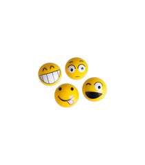 ΚΑΠΑΚΙΑ ΒΑΛΒΙΔΩΝ EMOTICONS ΚΙΤΡΙΝΑ 4ΤΕΜ.