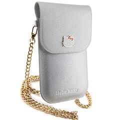 Hello Kitty Leather Metal Logo Chain bag - silver-thumb-4