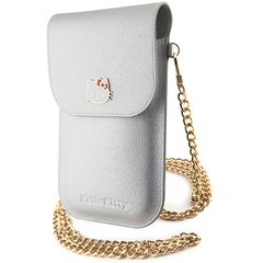 Hello Kitty Leather Metal Logo Chain bag - silver-thumb-3
