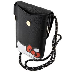 Hello Kitty Leather Hiding Kitty Cord bag - black-thumb-4