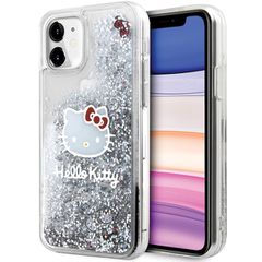 Hello Kitty Liquid Glitter Charms Kitty Head Case for iPhone 11 / Xr - Silver-thumb-0