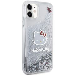 Hello Kitty Liquid Glitter Charms Kitty Head Case for iPhone 11 / Xr - Silver-thumb-3