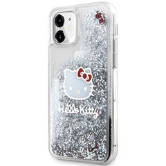 Hello Kitty Liquid Glitter Charms Kitty Head Case for iPhone 11 / Xr - Silver-thumb-1