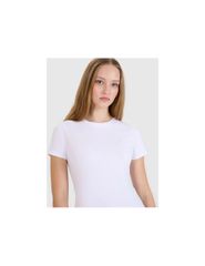 Women's slim plain T-shirt (2-pack) - Λευκό