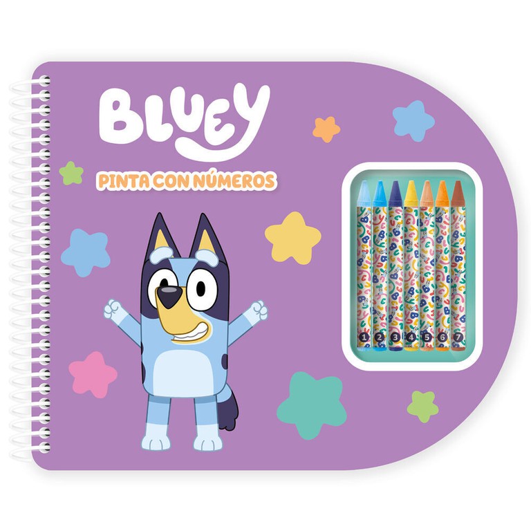 Bluey paint with numbers notebook