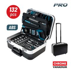 BORMANN Pro BHT5210 Σετ Εργαλεία Χειρός 132 Τεμαχίων Cr-V σε Τροχήλατη Βαλίτσα ABS ( 035800 )