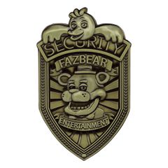 Five Nights at Freddy´s Replica Security Badge Antique Brass Edition
