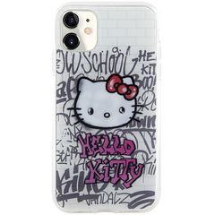 Hello Kitty IML Kitty On Bricks Graffiti case for iPhone 11 / Xr - white-thumb-2