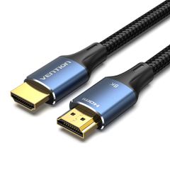 Vention Cotton Braided HDMI-A Male to Male HD Cable 8K 2M Blue Aluminum Alloy Type