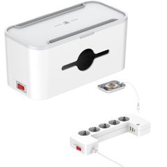 Επιτραπέζιος Box Φορτιστής Energizer EPB2500W03EU 2500W 5xΣούκο 2xUSB USB-C PD20W QC 2.4A Ασύρματη Φόρτιση 15W Διακόπτη Ασφαλείας 2m Λευκός