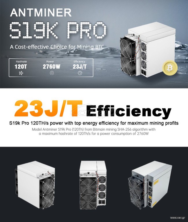 Miner Asic Bitmain antminer s19k pro 122th