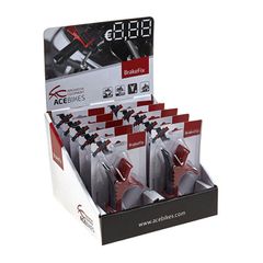 AceBikes ΣΦΙΓΚΤΗΡΕΣ ΜΑΝΕΤΑΣ ΦΡΕΝΟΥ BrakeFix Counter Display 10 ΤΕΜΑΧΙΑ ΜΕ ΒΑΣΗ STAND