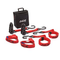 Acebikes Σέτ ιμάντες πρόσδεσης Μοτοσυκλέτας για μεταφορά  ratchet Pro Pack
