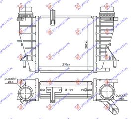 ΨΥΓΕΙΟ INTERCOOLER 1.5 dCi ΠΕΤΡΕΛΑΙΟ (210x202x62)ΚΟΥΜΠΩΤΑ - 026806230