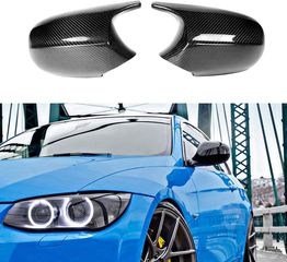 Καπάκια Καθρεφτών Για Bmw Σειρά 1 E87/E81/E82/E88 10-15 / Σειρά 3 E90, E9108-11 / E92, E93 10-13 M3/M4 Look Facelift LCI Μοντέλα / Carbon Γυαλιστερό 2 Τεμάχια