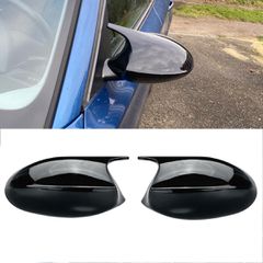 Καπάκια Καθρεφτών Για Bmw Σειρά 1 E87/E81/E82/E88 2004-2009,  Σειρά 3 E90, E91 05-08 / E92, E93 2006-2010 M3/M4 Look Μαύρο Γυαλιστερό 2 Τεμάχια