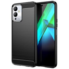 Carbon Case case for Infinix Note 12i flexible silicone carbon cover black