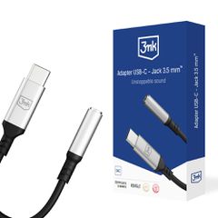 3mk USB-C adapter - 3.5 mm minijack - silver-thumb-0