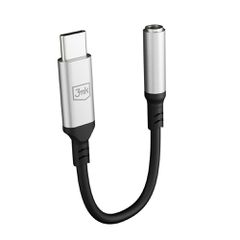 3mk USB-C adapter - 3.5 mm minijack - silver-thumb-2