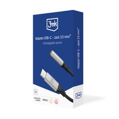 3mk USB-C adapter - 3.5 mm minijack - silver-thumb-1