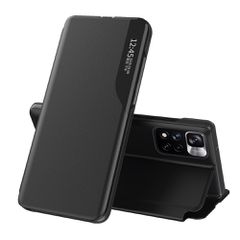 Eco Leather View Case Elegant Flip Cover Stand Function Poco M4 Pro 5G Black-thumb-0