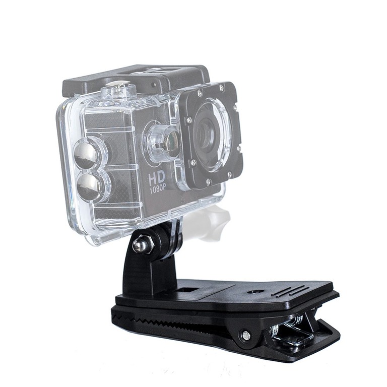 Holder with clip for mounting for GoPro