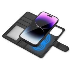 Tech-Protect Wallet MagSafe case with wallet for iPhone 16 Pro - black-thumb-1