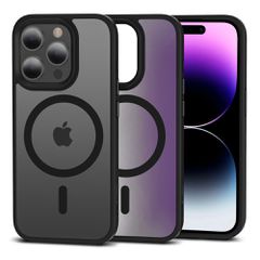 Tech-Protect MagMat MagSafe Case for iPhone 15 Pro Max - Matte Black-thumb-0