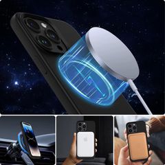 Tech-Protect Silicone MagSafe iPhone 15 Case - Matte Black-thumb-1