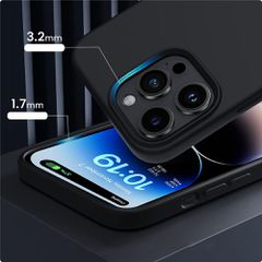 Tech-Protect Silicone MagSafe iPhone 15 Case - Matte Black-thumb-3