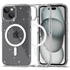 Tech-Protect FlexAir Hybrid MagSafe iPhone 15 Case - Clear Glitter