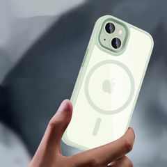Tech-Protect MagMat MagSafe iPhone 15 Case - Clear Green-thumb-2