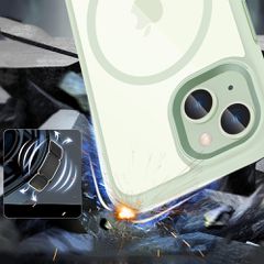 Tech-Protect MagMat MagSafe iPhone 15 Case - Clear Green-thumb-4