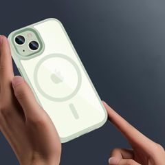 Tech-Protect MagMat MagSafe iPhone 15 Case - Clear Green-thumb-1