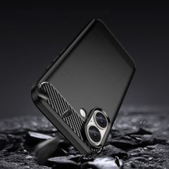 Carbon Case for iPhone 16 Silicone Case - Black-thumb-3