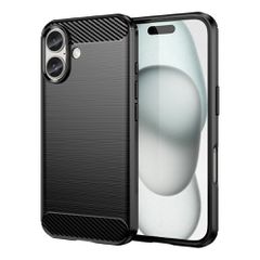 Carbon Case for iPhone 16 Silicone Case - Black