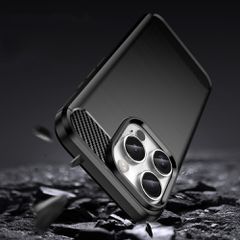 Carbon Case for iPhone 16 Pro Max Silicone Case - Black-thumb-3