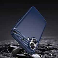 Carbon Case for iPhone 16 Silicone Case - Blue-thumb-3