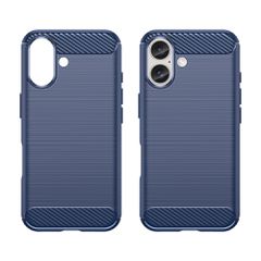 Carbon Case for iPhone 16 Silicone Case - Blue-thumb-1